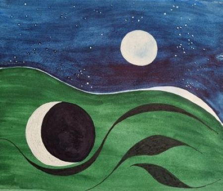 Ligne-art-Sylvie Gambetti-MonHorizon - Les trois lunes